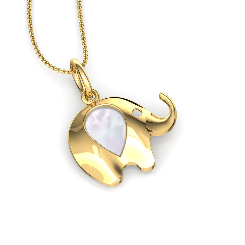 Elephant Mother of Pearl Kids Pendant