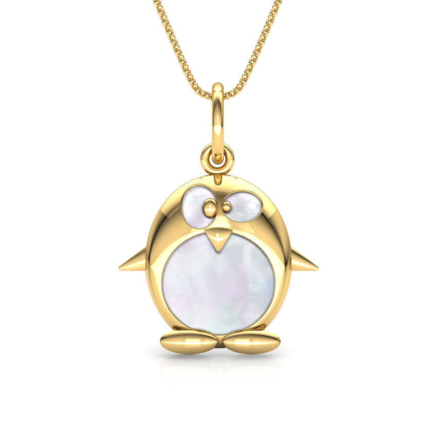 Penguin Mother of Pearl Kids Pendant