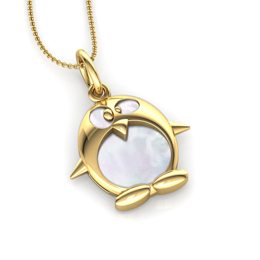 Penguin Mother of Pearl Kids Pendant