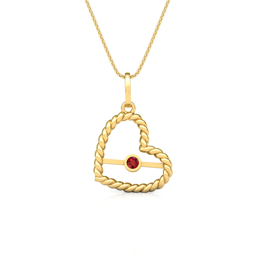 Gold Pendants 14 Karat Yellow Gold You Set Me Free Gemstone Pendant