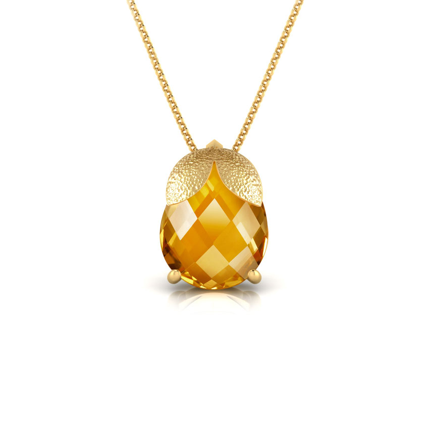 Poire Citrine Pendant