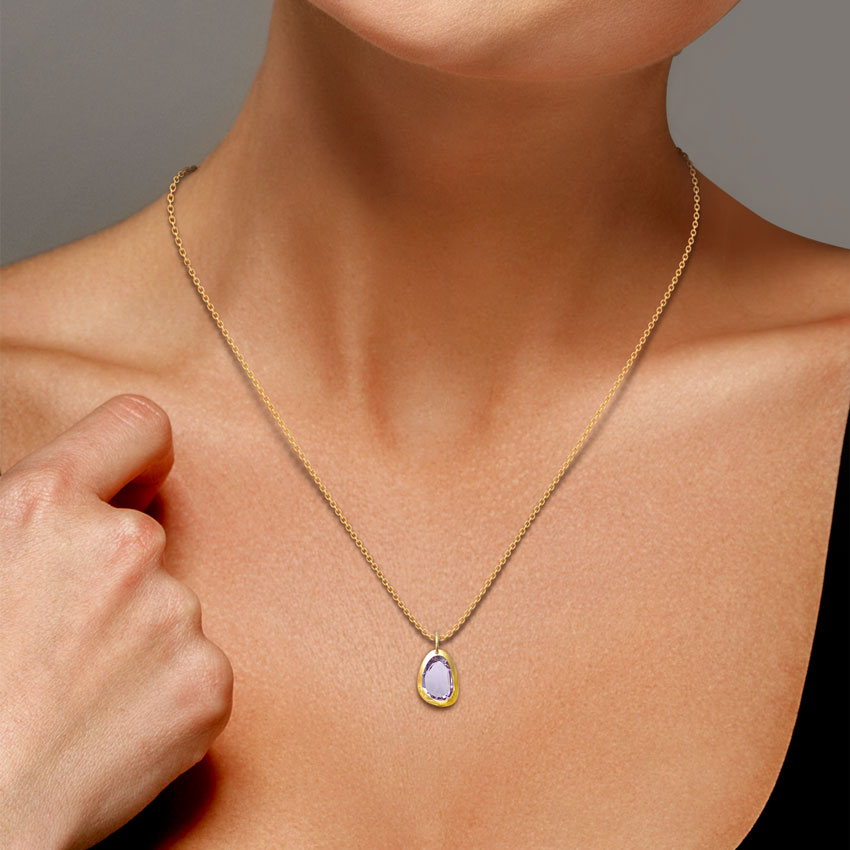 Amethyst Pear Gemstone Pendant