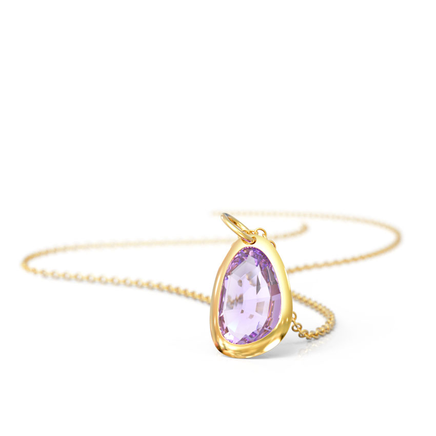 Amethyst Pear Gemstone Pendant