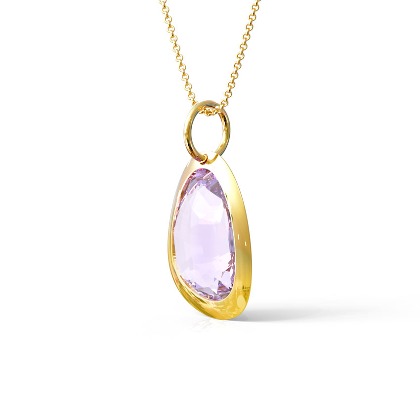 Amethyst Pear Gemstone Pendant