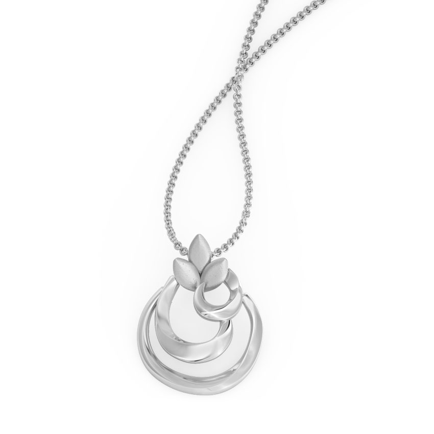 Curl Petals Platinum Pendant
