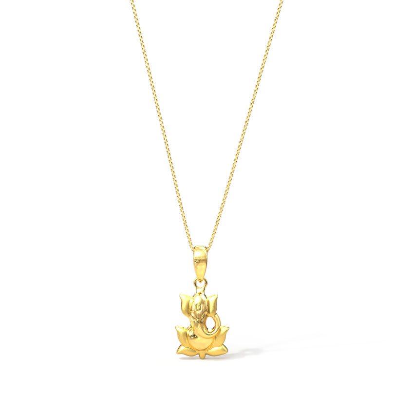 Mighty Ganesha Gold Pendant