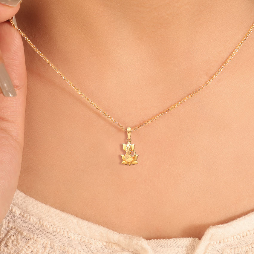 Mighty Ganesha Gold Pendant