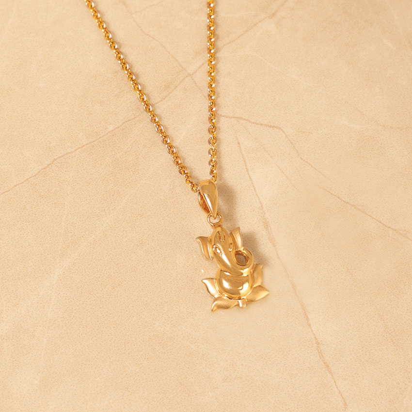 Mighty Ganesha Gold Pendant