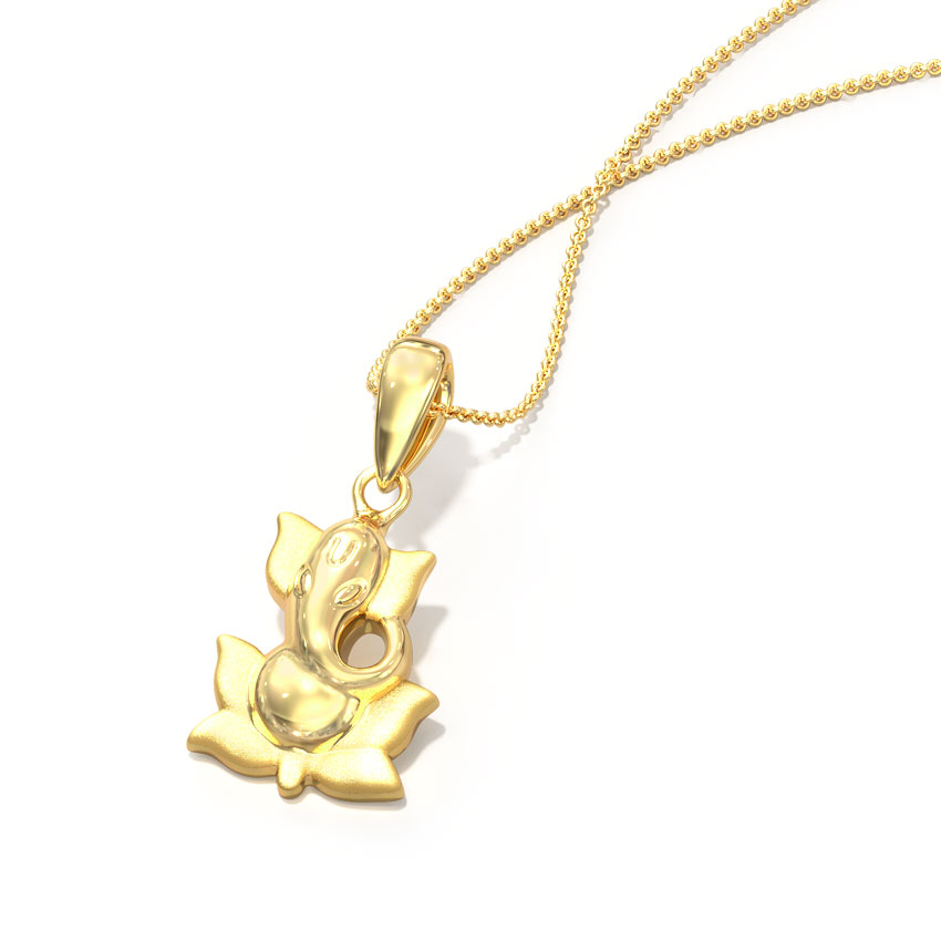 Mighty Ganesha Gold Pendant
