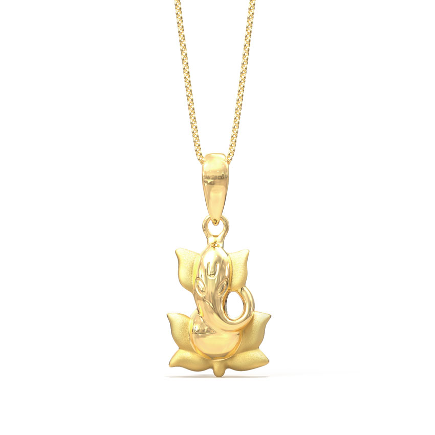 Mighty Ganesha Gold Pendant