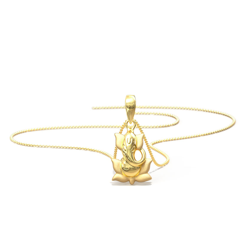 Mighty Ganesha Gold Pendant