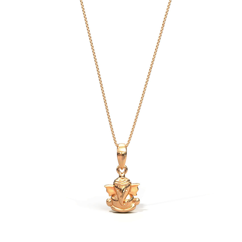 Adorable Ganesha Gold Pendant