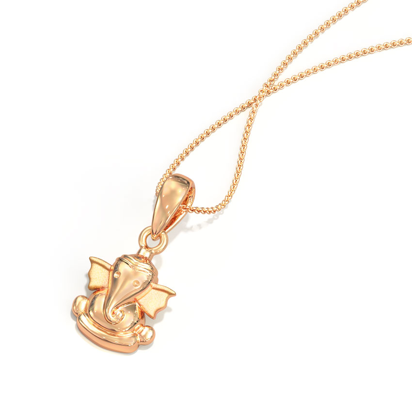 Adorable Ganesha Gold Pendant