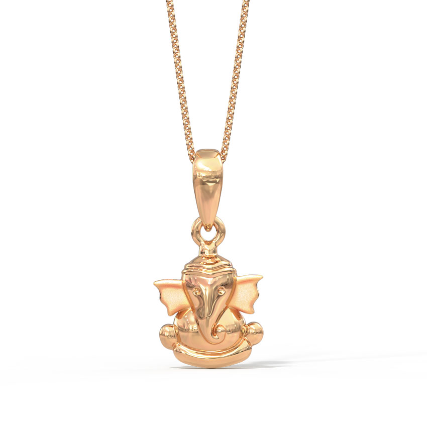 Adorable Ganesha Gold Pendant