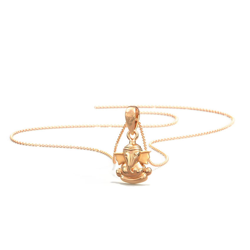 Adorable Ganesha Gold Pendant