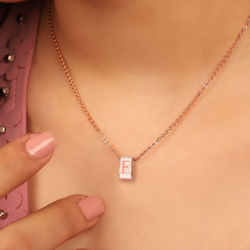 Alphabet F Vibrant Gold Pendant Alphabet F Vibrant Gold Pendant