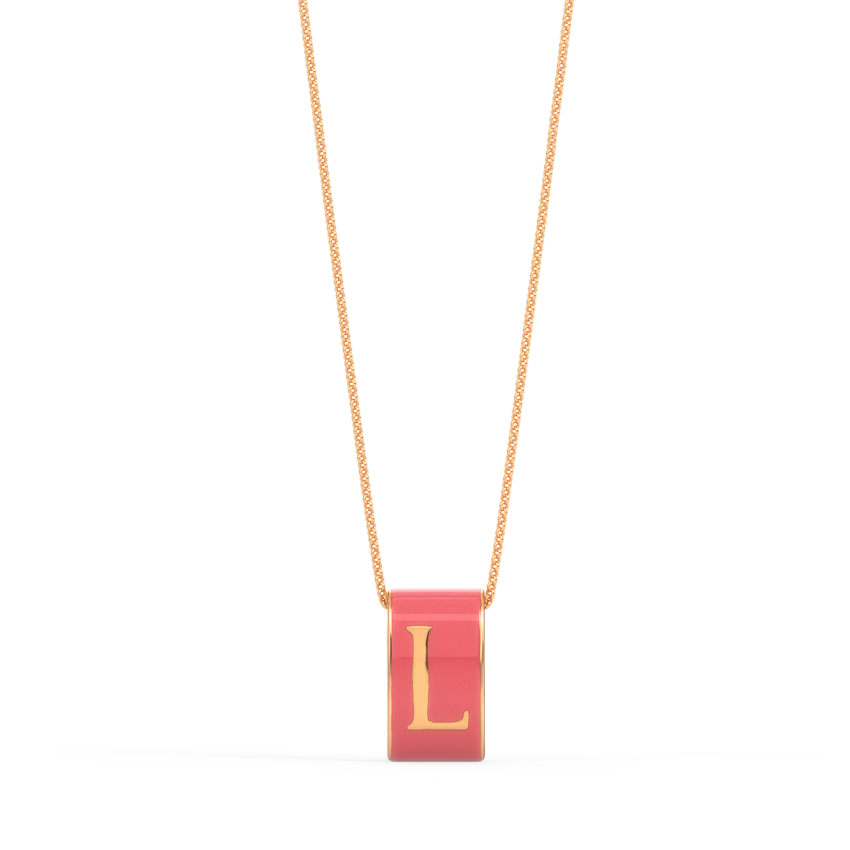 Alphabet L Vibrant Pendant