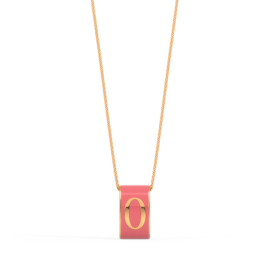 Alphabet O Vibrant Pendant