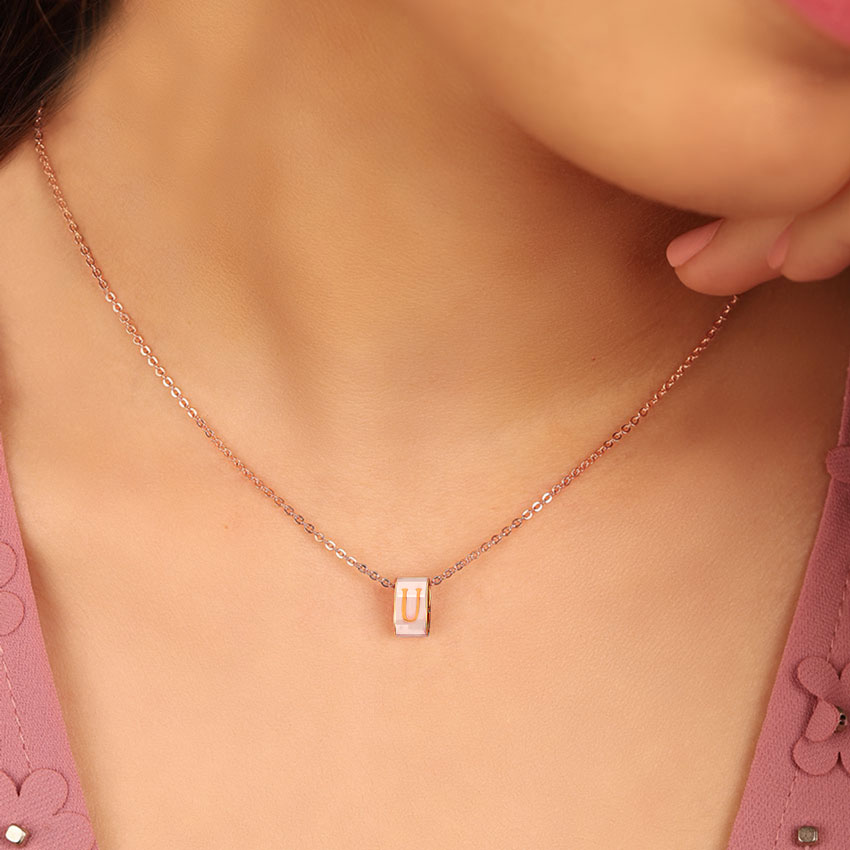Alphabet U Vibrant Gold Pendant Alphabet U Vibrant Gold Pendant