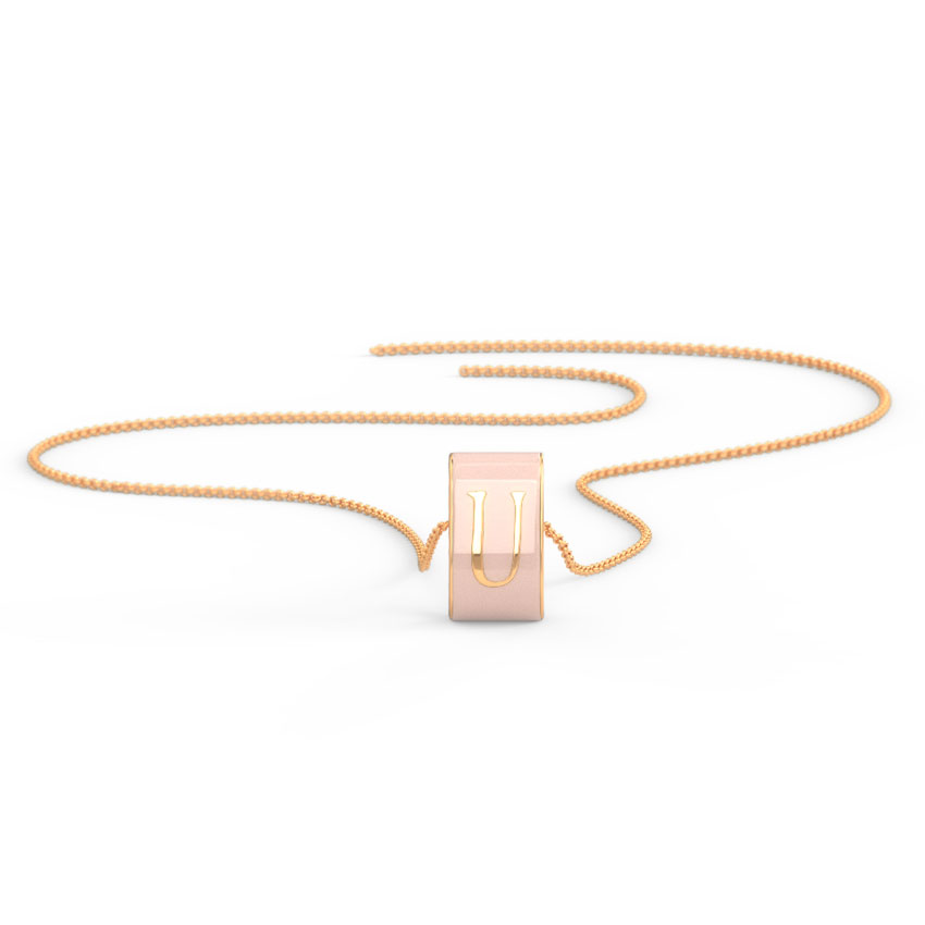 Alphabet U Vibrant Gold Pendant Alphabet U Vibrant Gold Pendant