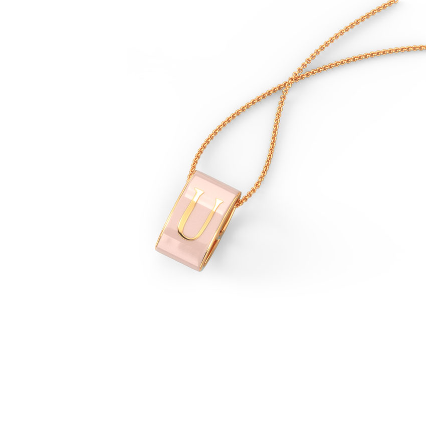 Alphabet U Vibrant Gold Pendant Alphabet U Vibrant Gold Pendant
