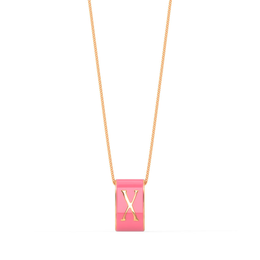 Alphabet X Vibrant Pendant