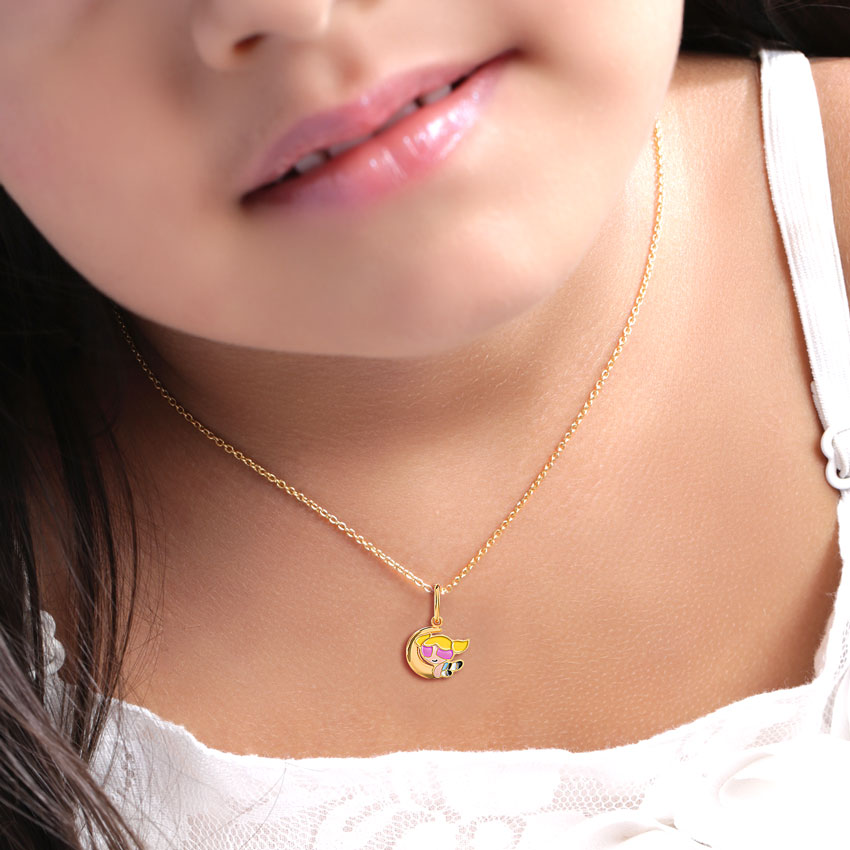 Crescent Bubbles Kids' Gold Pendant Crescent Bubbles Kids' Gold Pendant