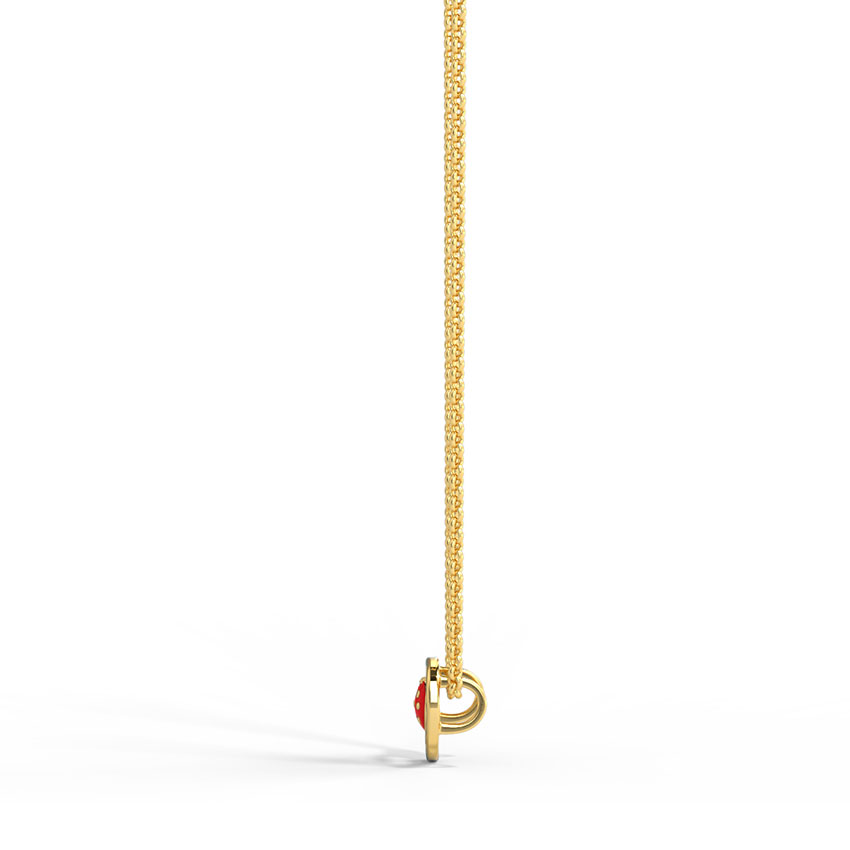 Berry Alphabet D Kids' Gold Pendant