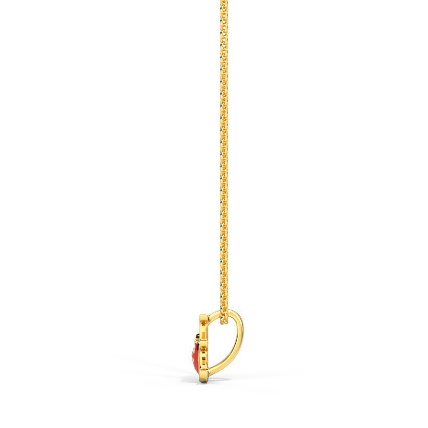 Berry Alphabet E Kids' Gold Pendant Berry Alphabet E Kids' Gold Pendant