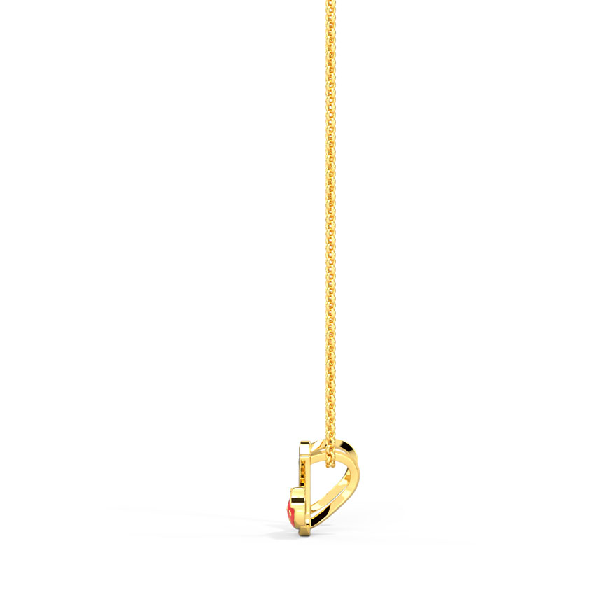 Berry Alphabet M Kids' Gold Pendant
