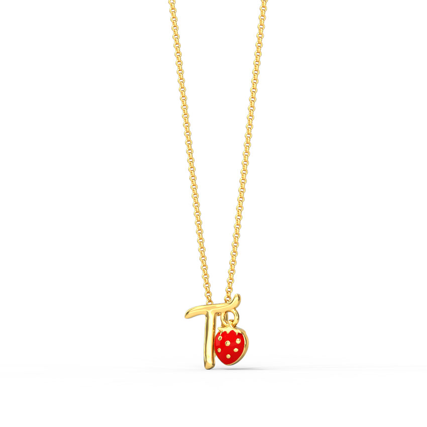 Berry Alphabet T Kids' Pendant