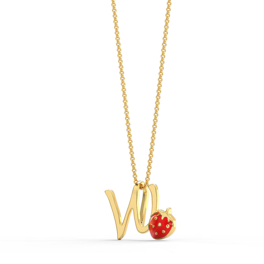 Berry Alphabet W Kids' Pendant