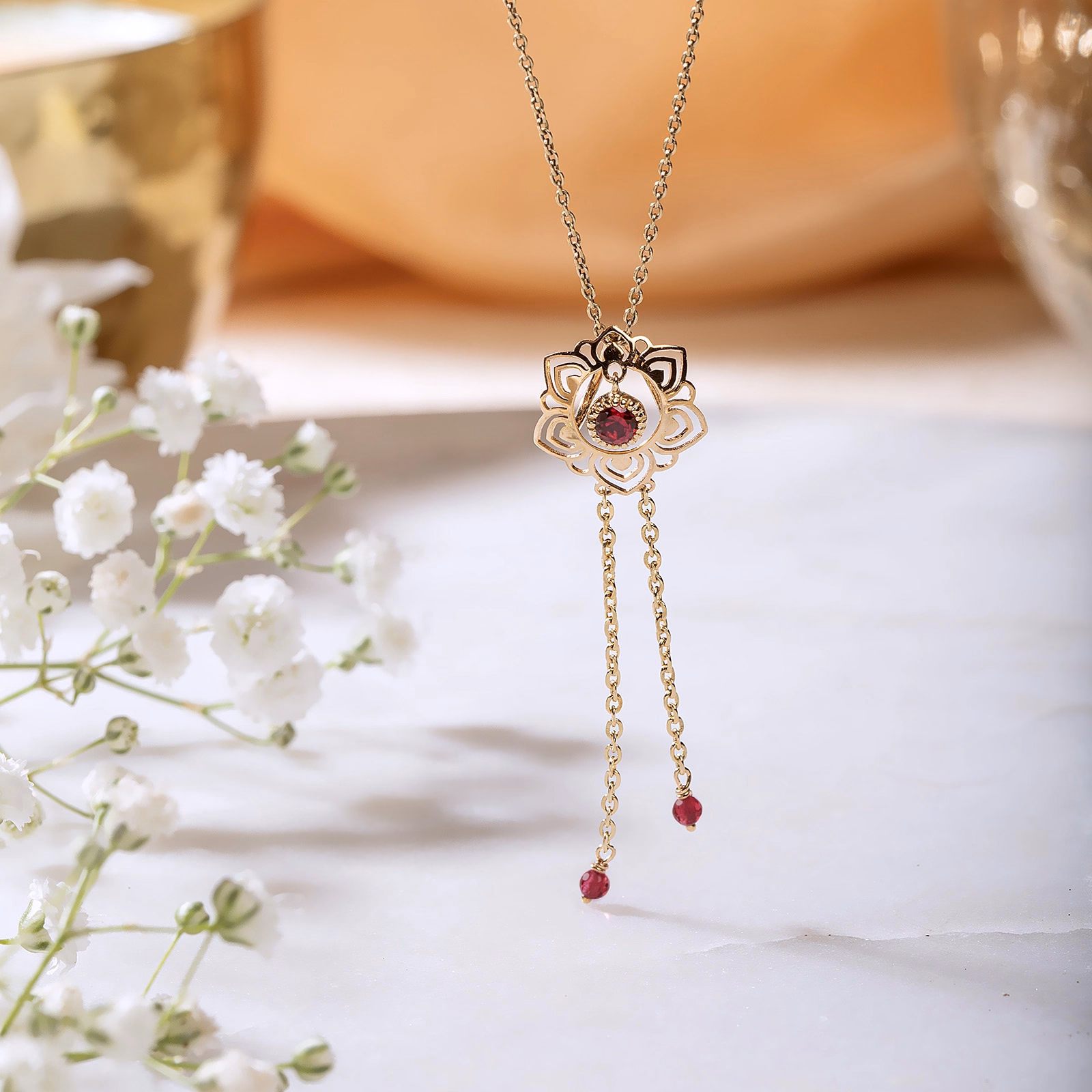 Gemstone Pendants 14 Karat Yellow Gold Naira Cutout Gemstone Pendant