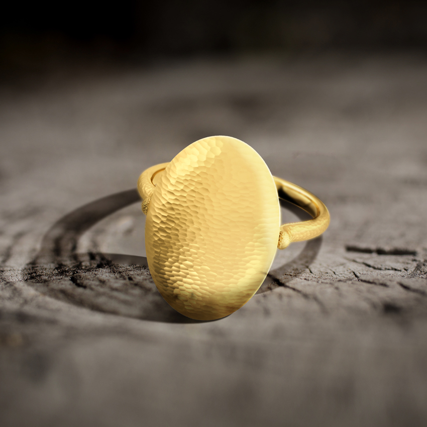 Glinda Hammered Ring