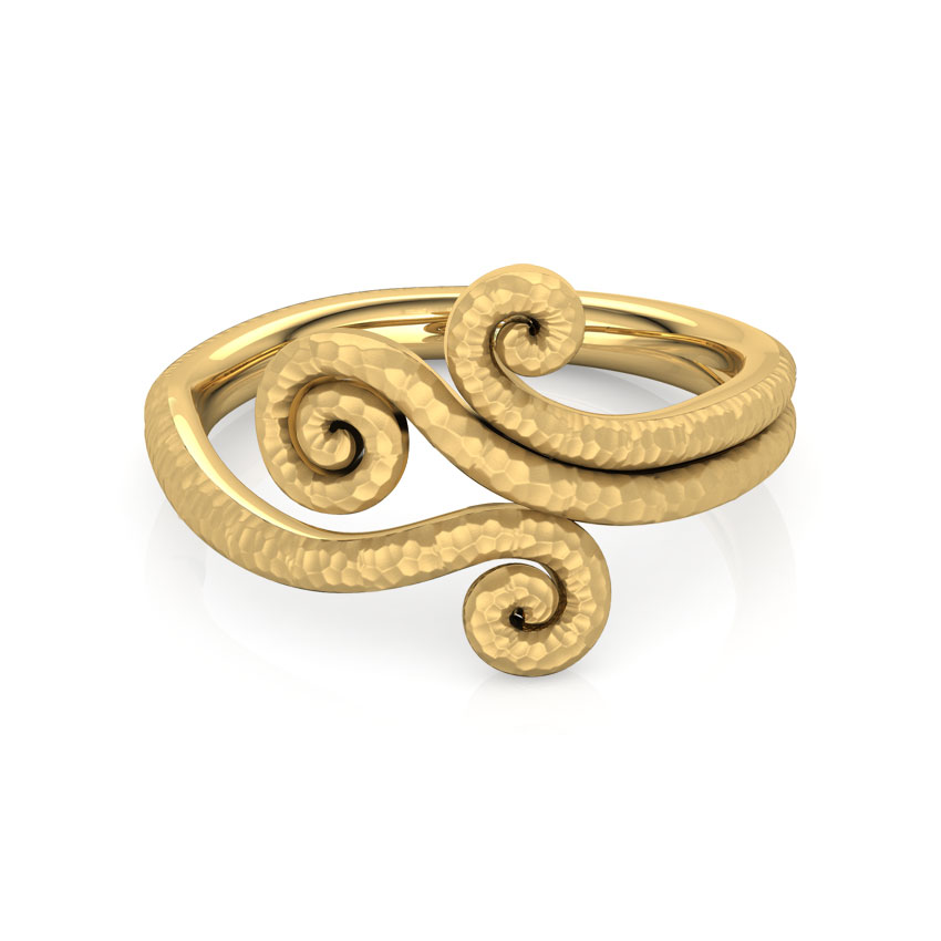 Gold Rings 22 Karat Yellow Gold Gaby Hammered Ring