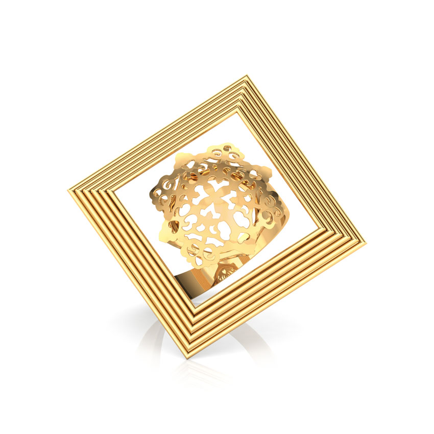 Framed Filigree Gold Ring Framed Filigree Gold Ring