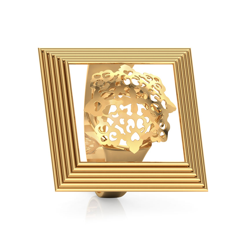 Framed Filigree Gold Ring Framed Filigree Gold Ring