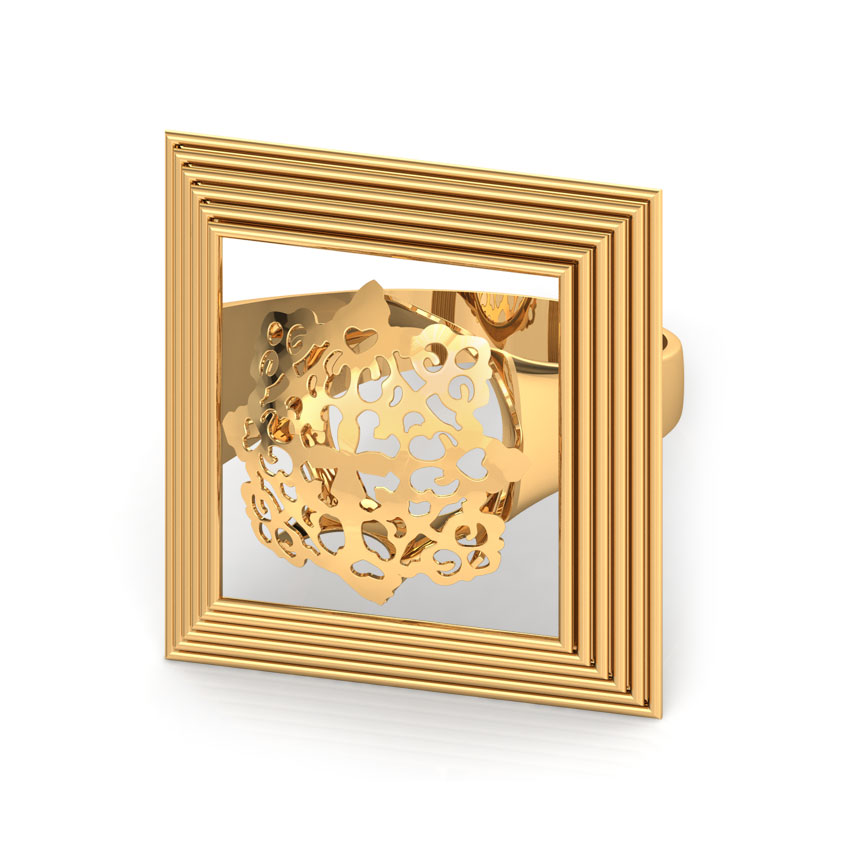 Framed Filigree Gold Ring Framed Filigree Gold Ring