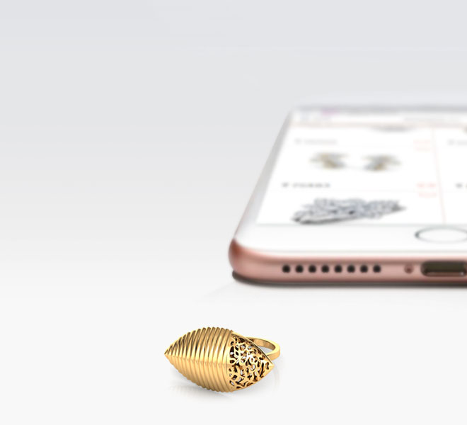 Marquise Cutwork Gold Ring