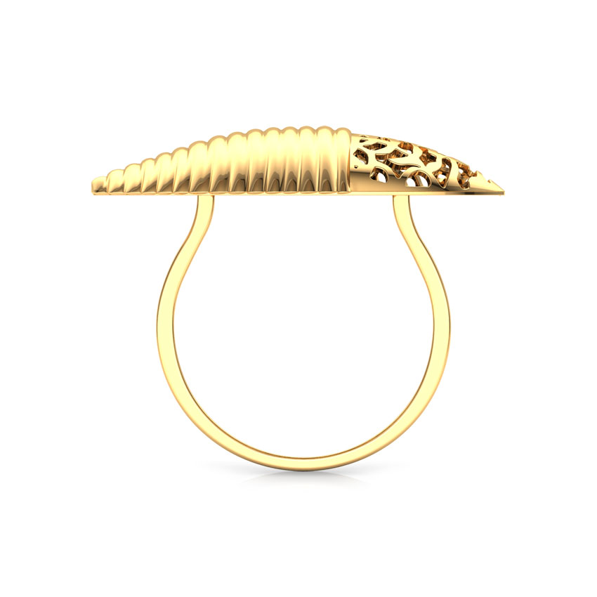 Marquise Cutwork Gold Ring