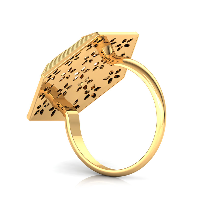 Hex Cutwork Gold Ring Hex Cutwork Gold Ring