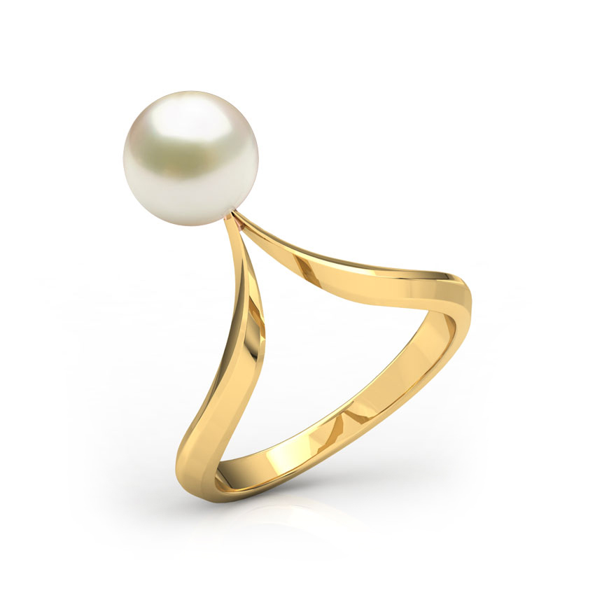 V Pearl Ring