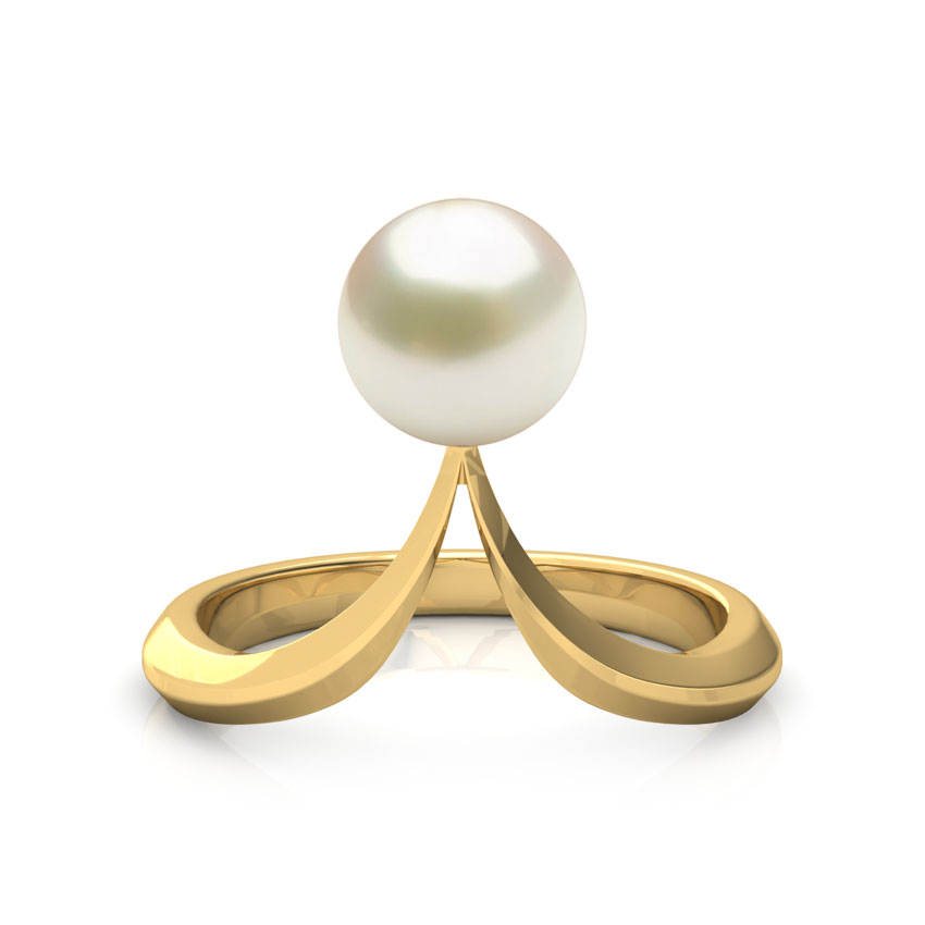 V Pearl Ring