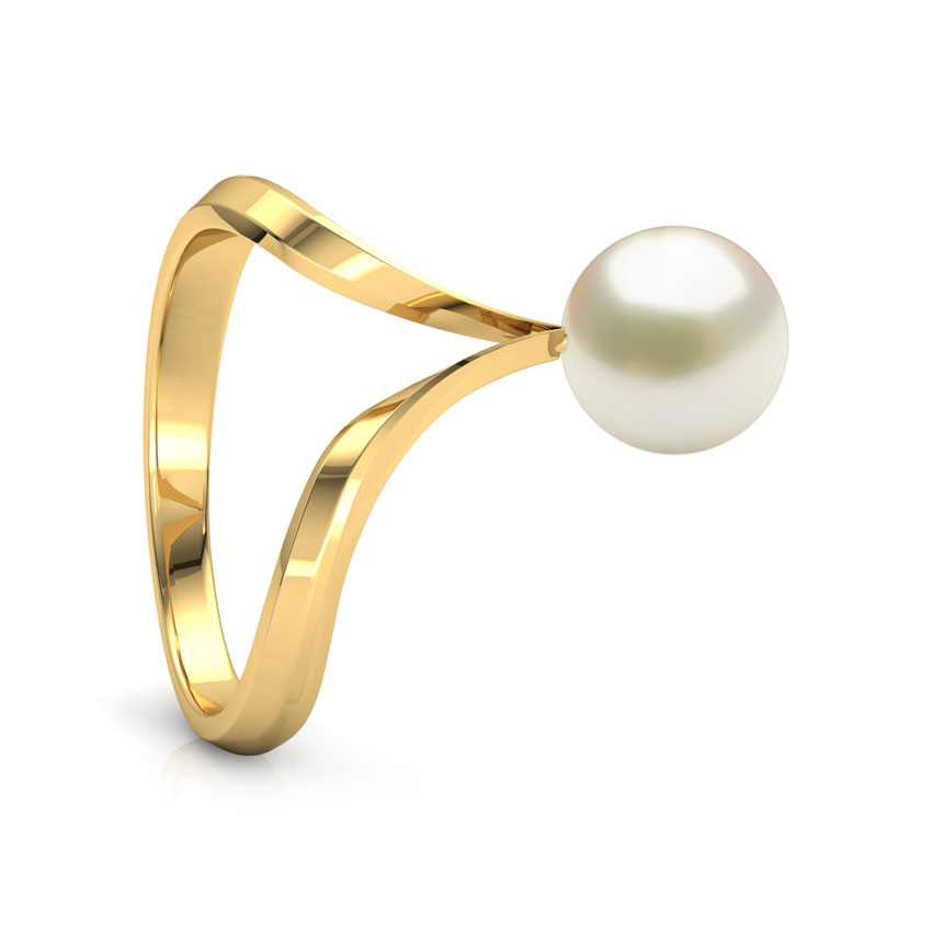 V Pearl Ring