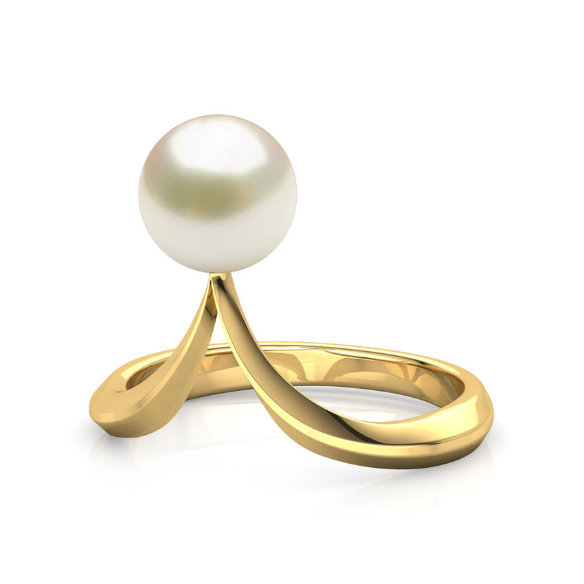 V Pearl Ring