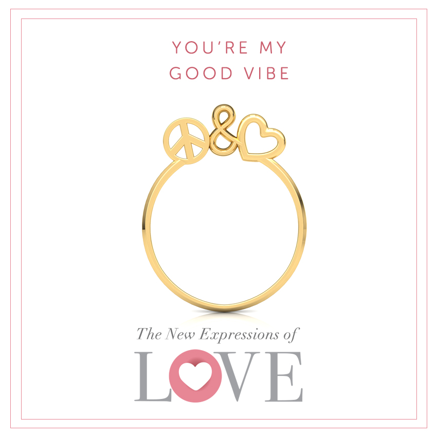 Peace and Love Gold Ring Peace and Love Gold Ring