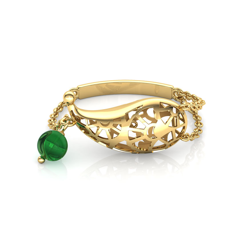 Gleaming Paisley Gemstone Ring