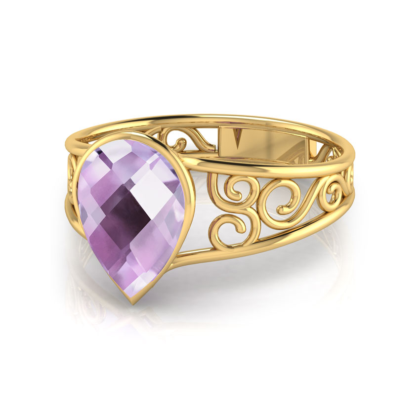 Poire Amethyst Ring