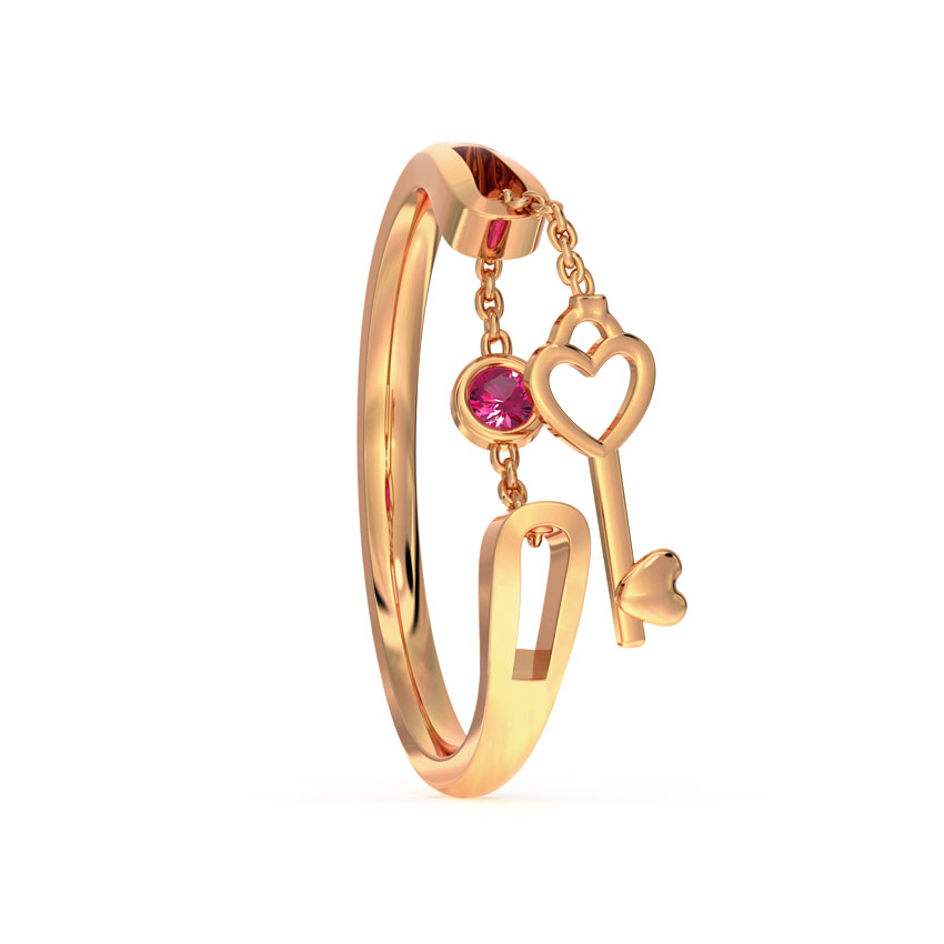 Zeal Love Lock Gemstone Ring