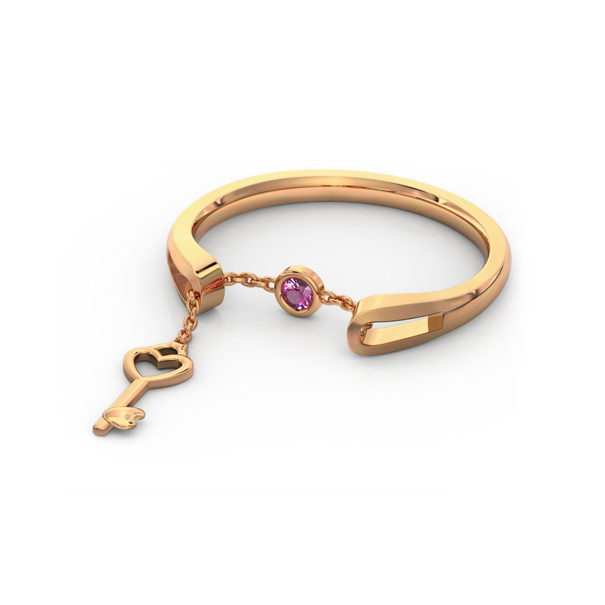 Zeal Love Lock Gemstone Ring